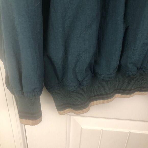 Vintage AM Player Golf Windbreaker Pullover XXL Oversized Green V-Neck Preppy - Picture 5 of 8